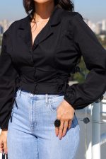 Cropped Feminino em Tricoline com Ajuste Lateral - Imagem 9