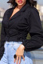Cropped Feminino em Tricoline com Ajuste Lateral - Imagem 12
