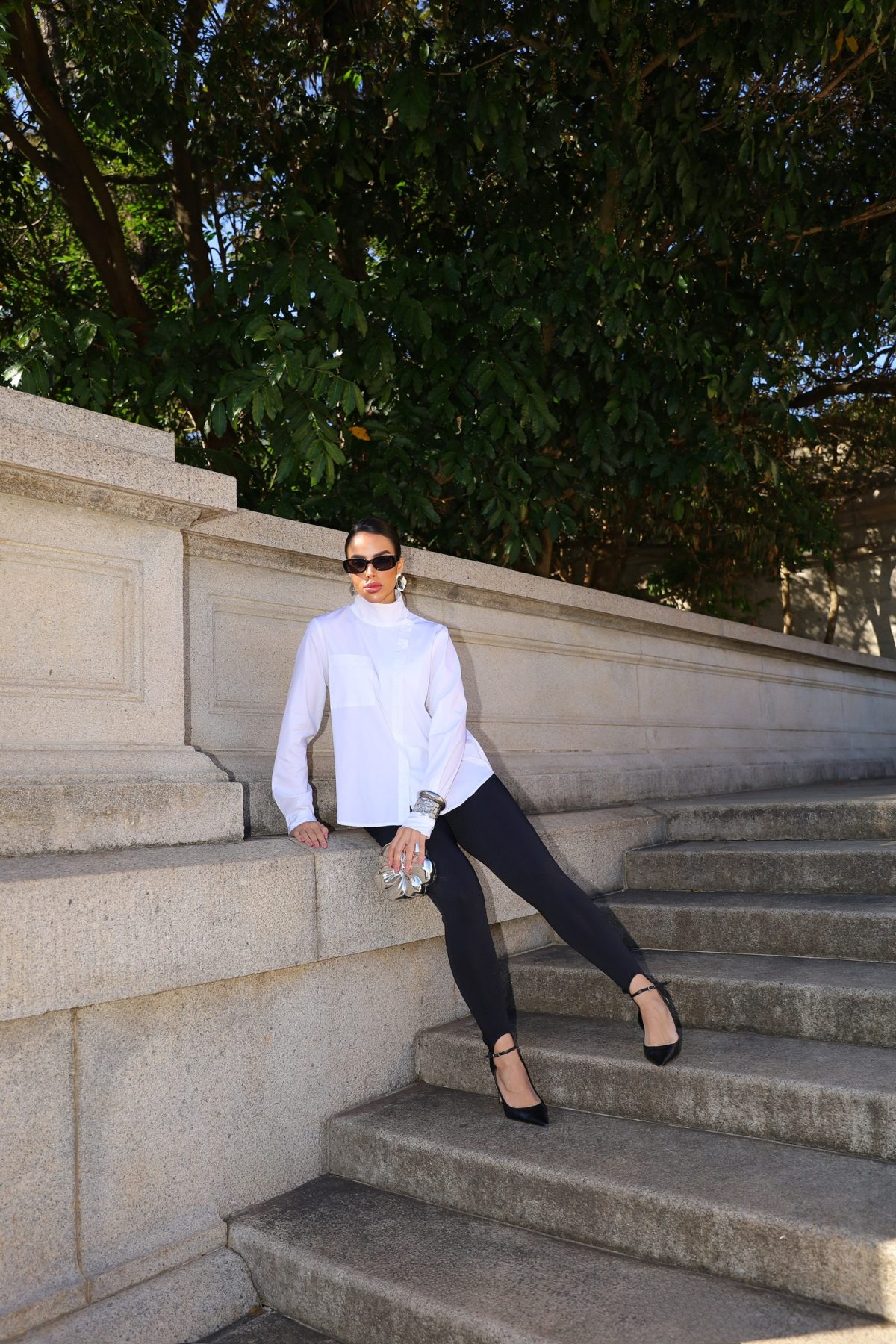 Camisa Feminina Gola Alta em Tricoline - Imagem 9