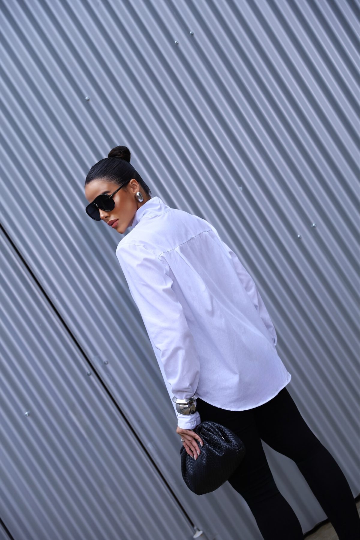 Camisa Feminina Gola Alta em Tricoline Premium - Imagem 3