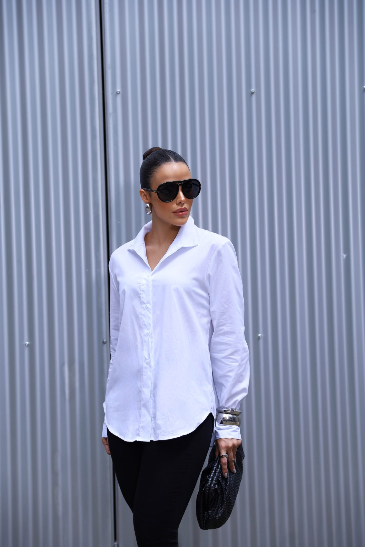 Camisa Feminina Gola Alta em Tricoline Premium - Imagem 7