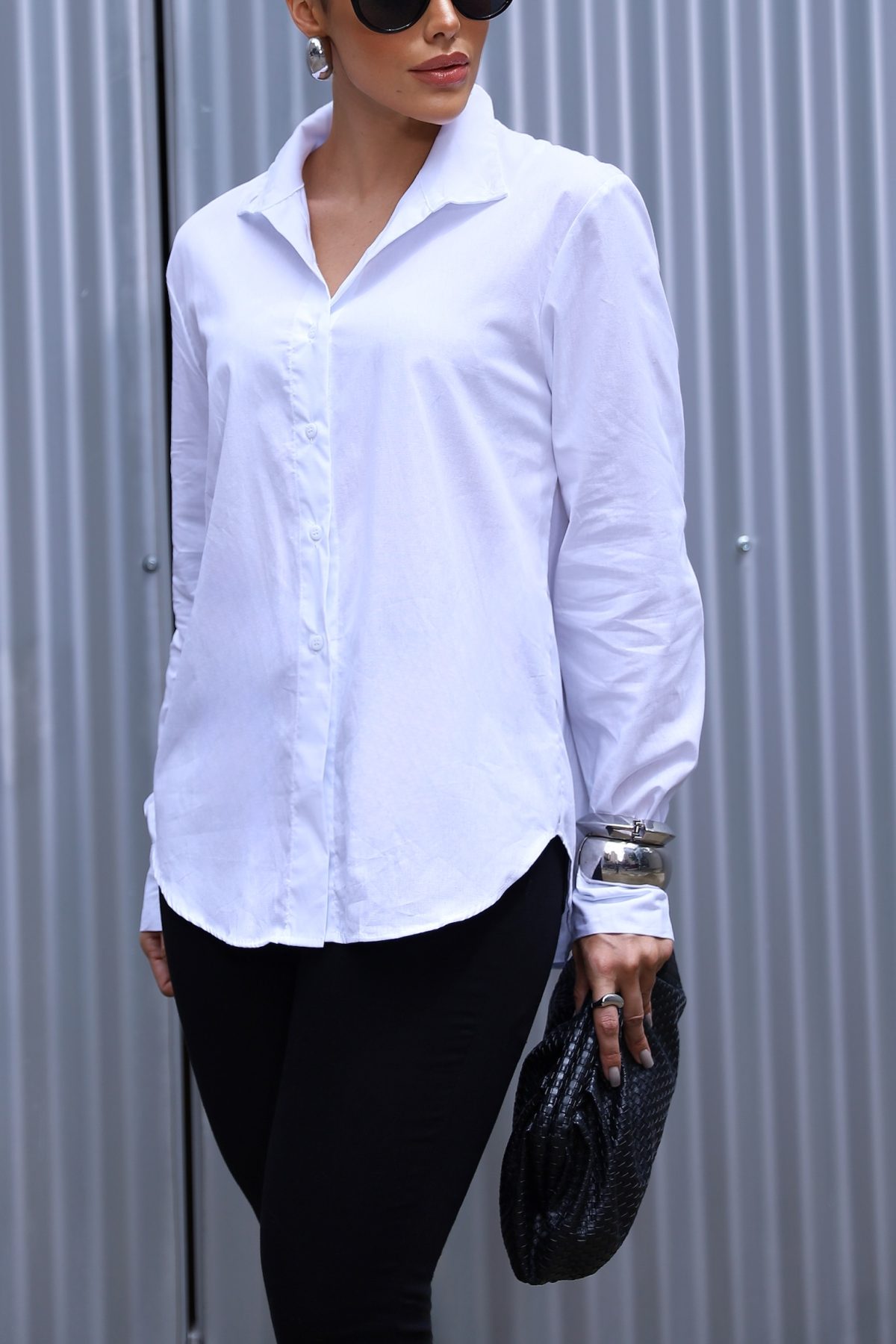 Camisa Feminina Gola Alta em Tricoline Premium - Imagem 8